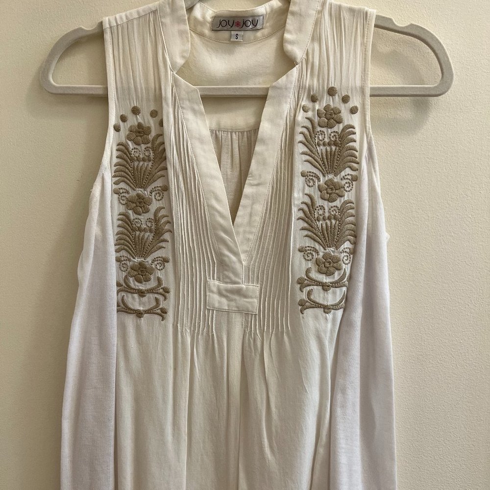 Joy Joy White Size S Sleeveless Top